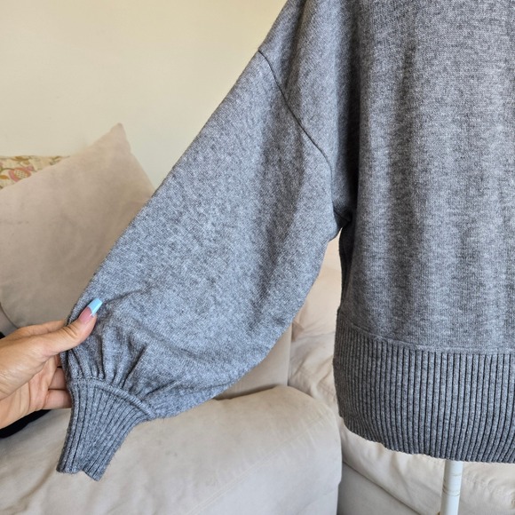 Moth Anthropologie Sz M Gray Knit Sweater Women's Medium‎ Long Sleeve Pullover - Picture 4 of 9